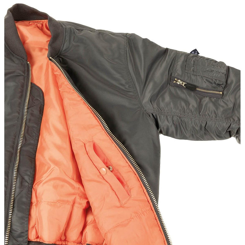 Kurtka w stylu armii amerykańskiej MA1 Air Forces Troops Bomber Urban Grey Windproof Puffer