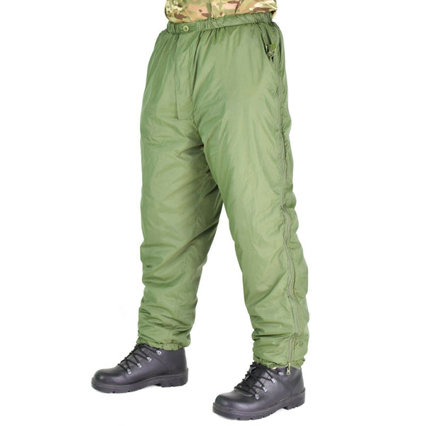 Brytyjska armia odwracalne spodnie termiczne zielone khaki zimne spodnie Softie