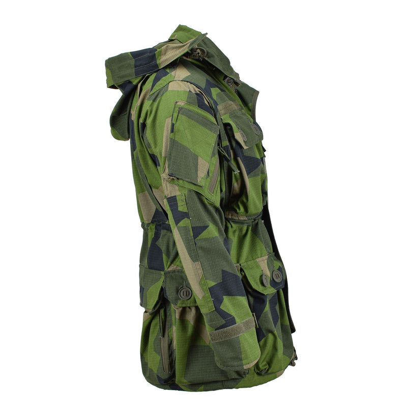 Tacgear marka styl wojskowy Ripstop Commando Smock Jacket Splinter Camo Fullzip