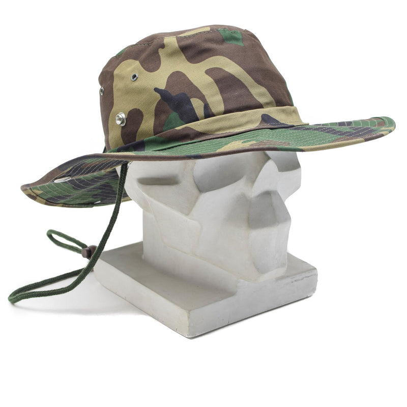 Marka MFH Wojskowa kapelusz w stylu Bush Summer Panama Dżungla Cap Cap Woodland NOWOŚĆ