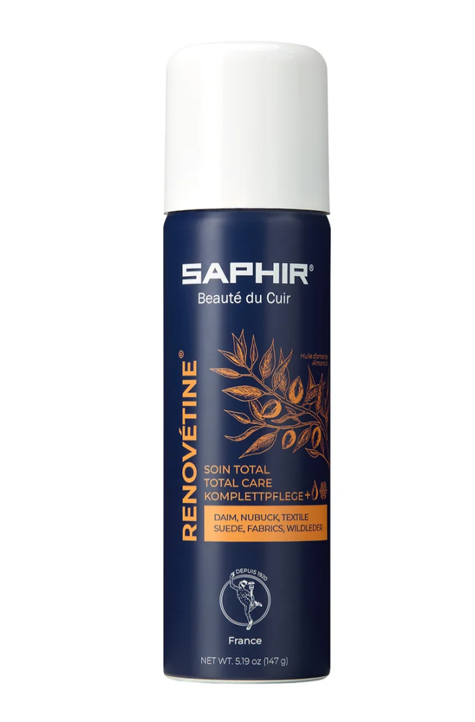 Saphir Renovétine Suede & Nubuck Renovator Spray 200ml Total Care Olejek migdałowy