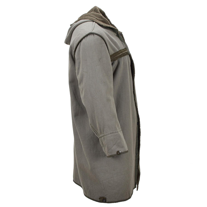 Oryginalne niemieckie wojsko długie Parma Faux Fur Line Thermal Hooded Army Olive