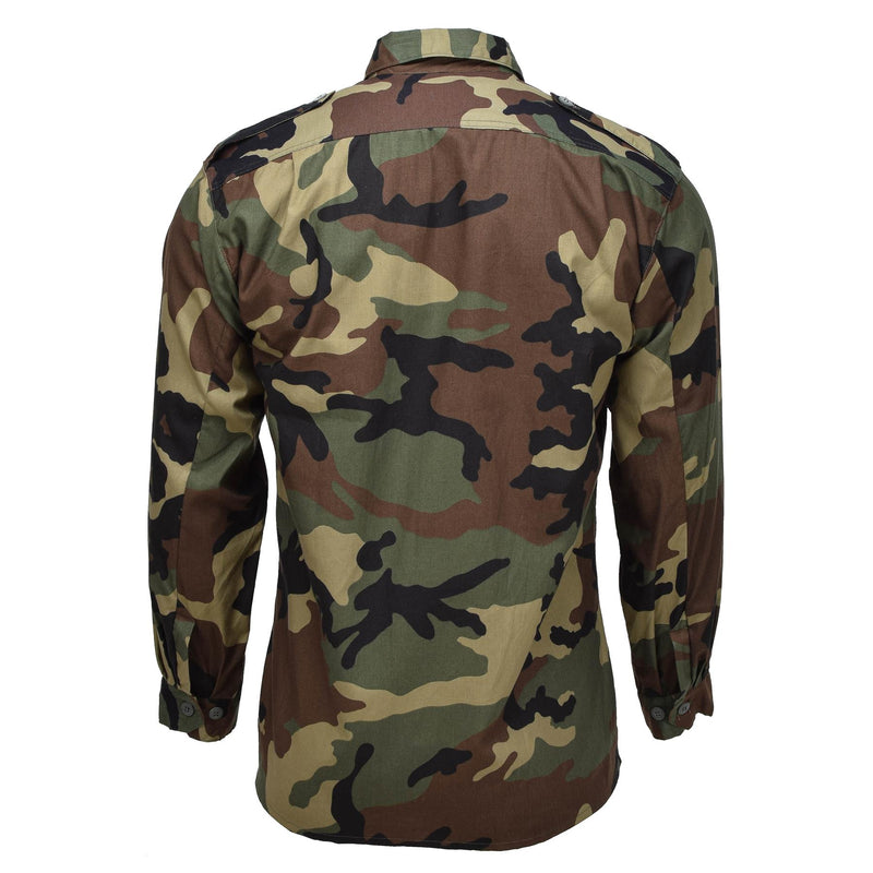 Oryginalny Chorwacki numer wojskowy Koszula Cotton BDU Woodland Camo Army SURPLUS NOWOŚĆ
