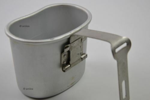 Oryginalny belgijski kubek stołówek armii buszu aluminiowe buszjek jak US M1910