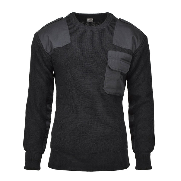 MFH SWEATER SWEATO Commer Selk Rib Rit Wełna Wzmocniona wełna