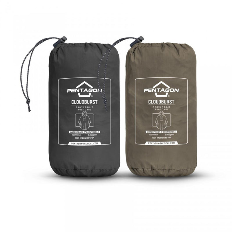 Pentagon CloudBurst Paknable Poncho Waterproof Oddychające oddychające detale odblaskowe