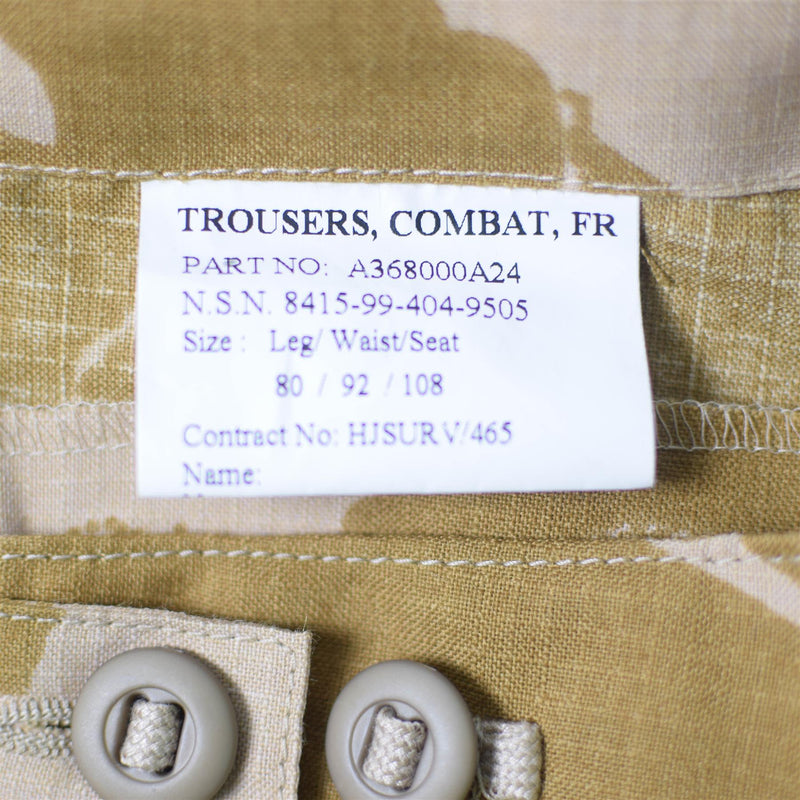Oryginalne spodnie bojowe armii brytyjskiej DPM Desert Spodni Ripstop Fire Retardant Nowy