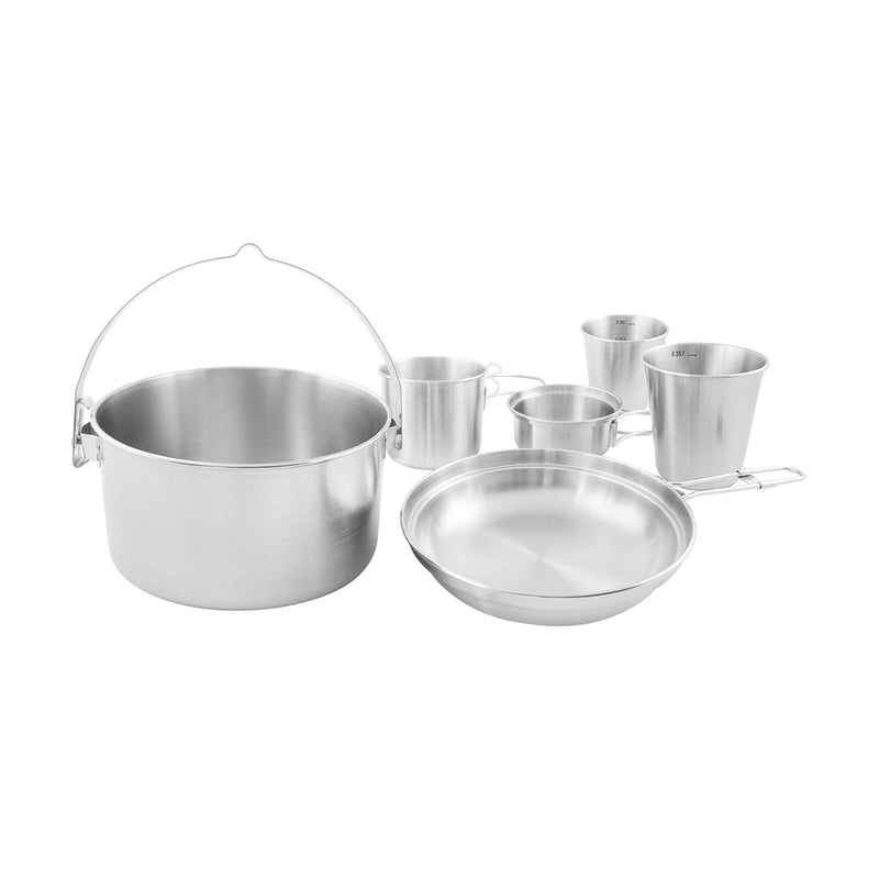Tatonka mini set II kompaktowy zestaw naczynia kempingowego 6pcs gotowanie na zewnątrz nierdzewne
