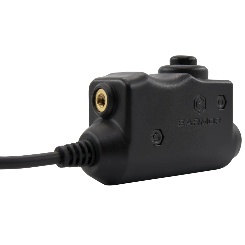 Adapter komunikacyjny EARMOR M51 PTT Kenwood 2-pinowe złącze radiowe, czarny