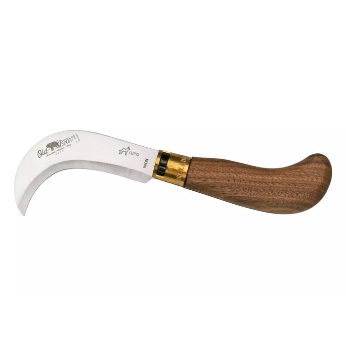 Antonini Old Bear Folding Pruning Knife 9,5cm Stainless Steel Walnut Handle - GoMilitar