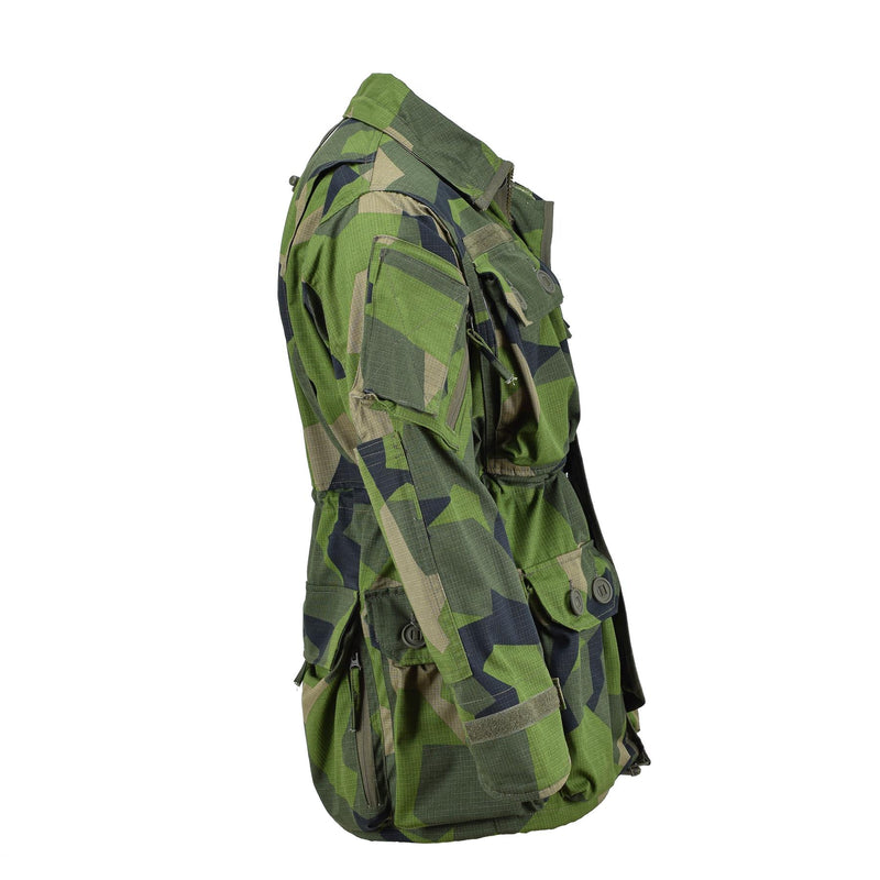 Tacgear marka styl wojskowy Ripstop Commando Smock Jacket Splinter Camo Fullzip