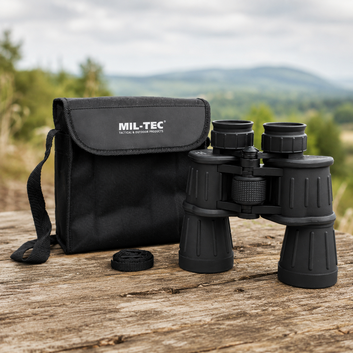 Lornetka Mil-Tec Gumowana 7x50 Outdoor Turystyka Myśliwska Optyka Czarna