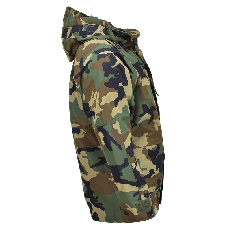 Mil-Tec wojskowy kurtka Wet Woodland 3-warstwowa wiatroodporna goretex NOWOŚĆ