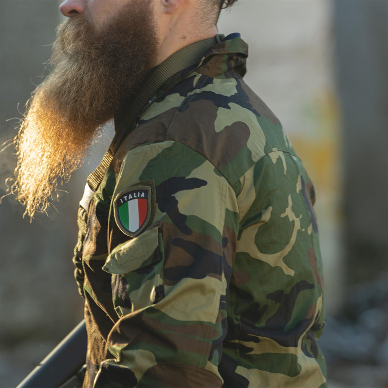 Oryginalna Włochy Wojskowa kurtka bojowa lekka Woodland Camo Army ARDPLUS NOWOŚĆ