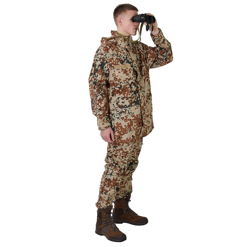 Oryginalny Duńska Armia M84 Desert Camo Wodoodporne spodnie deszczowe