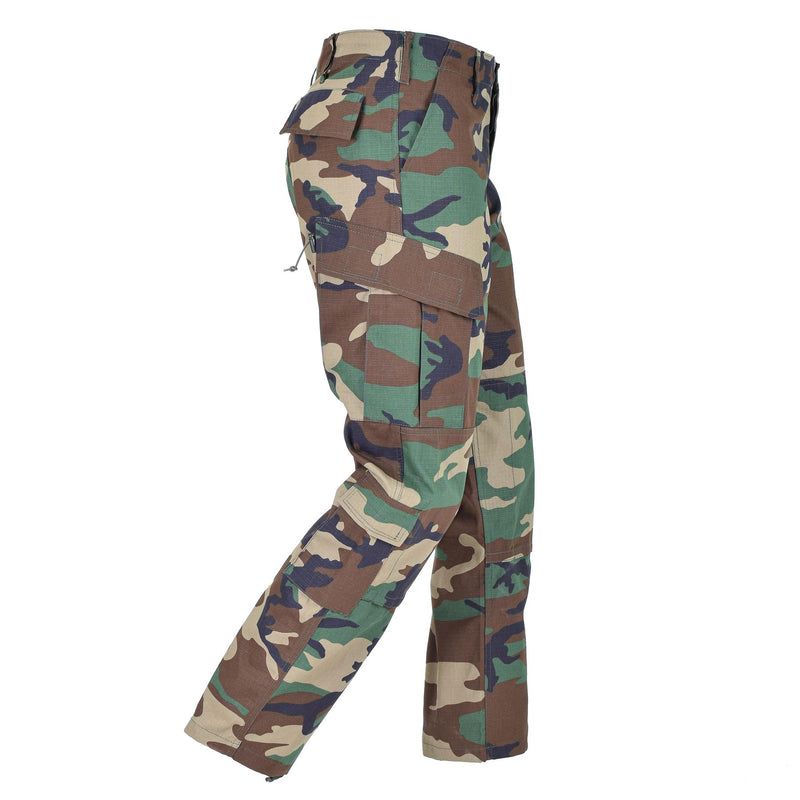 Marka MIL-TEC w stylu wojskowym USA Woodland Camo Ripstop Soldiers BDU Cargo Pants