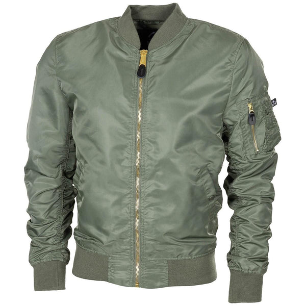 Kurtka w stylu wojskowym USA Bomber MA1 WITRPOOF Olive Airforces Crew Mundur Nowy