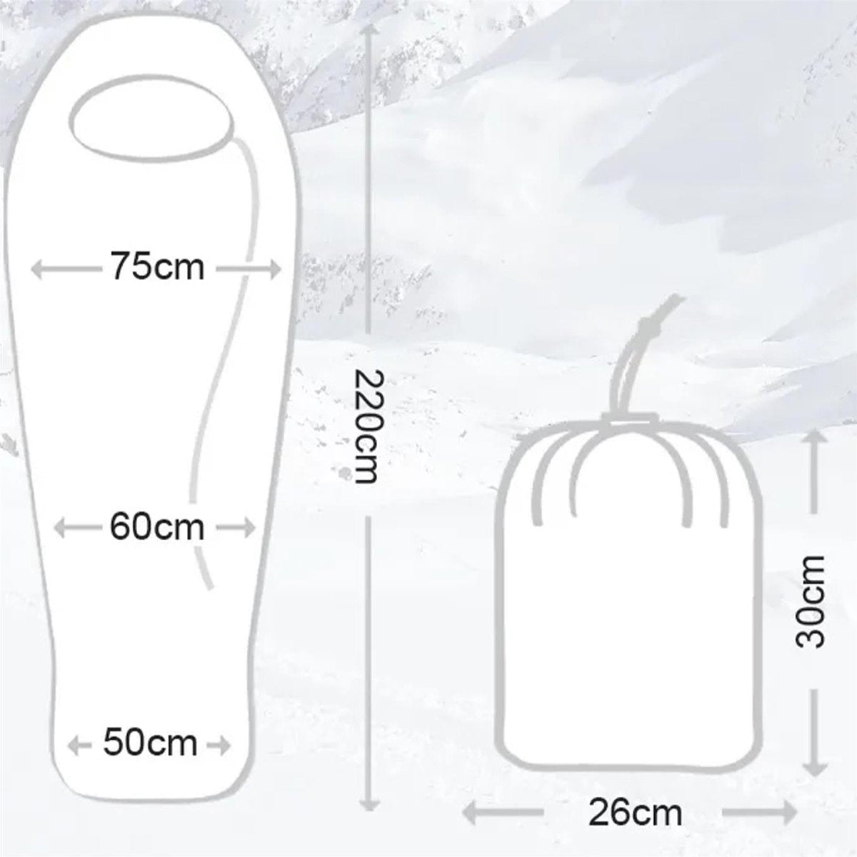 Śpiwór zimowy BCB Oren 35 dla dorosłych, zima, kemping na zewnątrz, -14°C, pomarańczowy