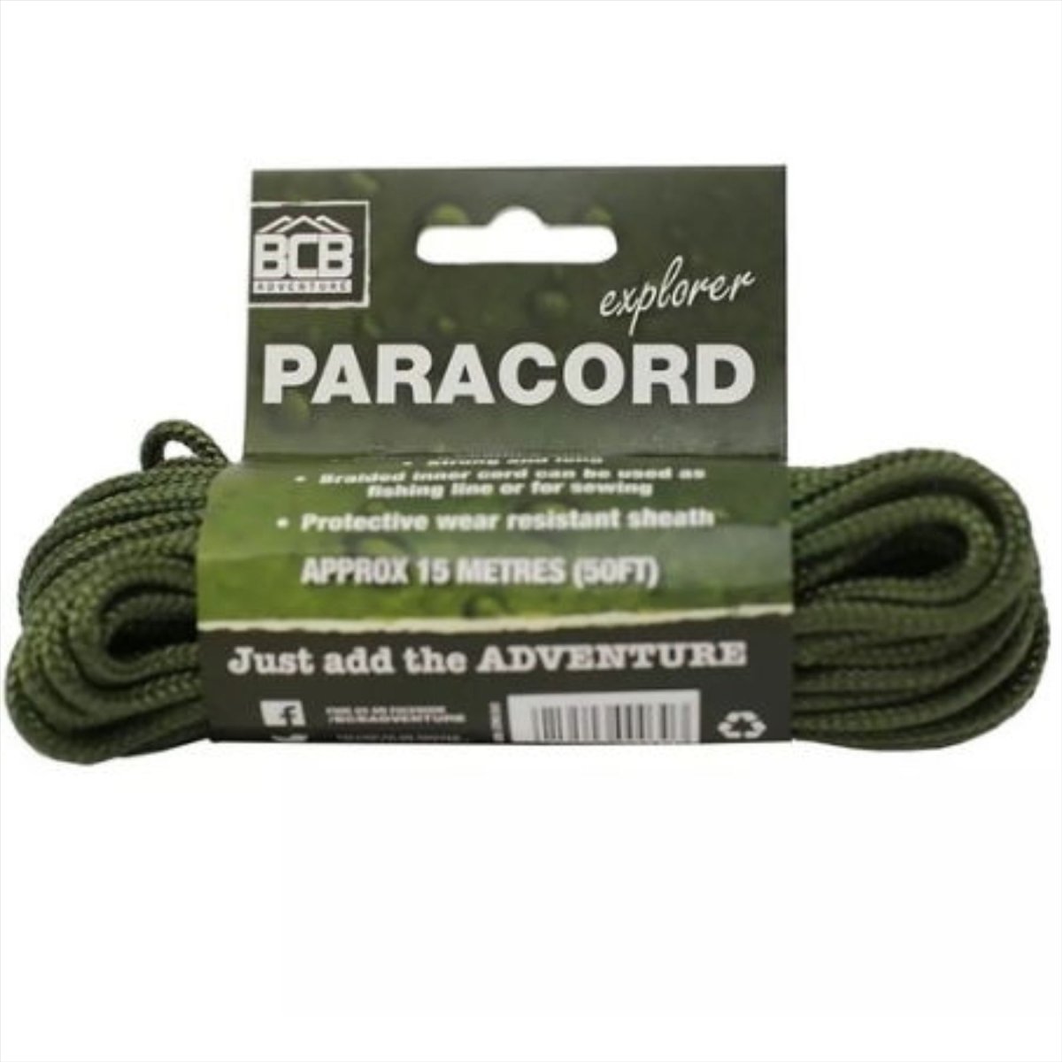 BCB Paracord 15m 50kg Lina nylonowa Sprzęt survivalowy zrywający napięcie Olive Green 4