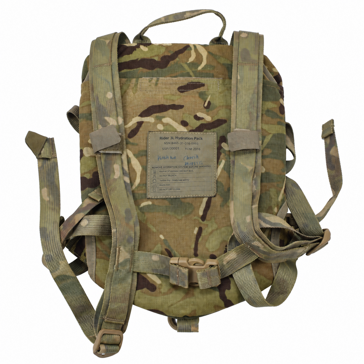 Oryginalny izraelski wojskowy plecak hydracyjny 3L z TPU pęcherza MTP Camo