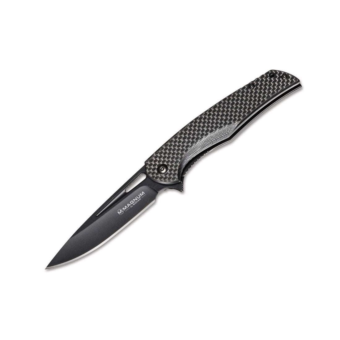 Nóż kieszonkowy BOKER Black Carbon z rękojeścią z włókna węglowego ze stali nierdzewnej 440A