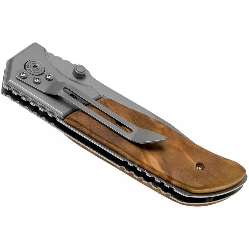Boker Brand Forest Ranger pocket knife folding wooden handle 7Cr17MoV steel - GoMilitar