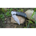 BOKER Grey Eminence Scyzoryk składany z kompaktową czarną rękojeścią z micarty, stal 440A
