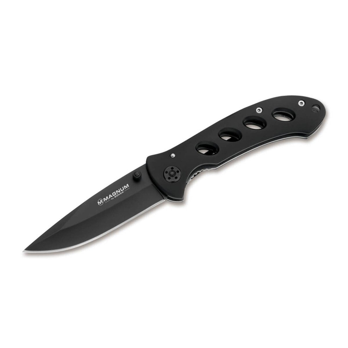 BOKER Shadow Składany scyzoryk typu drop point ze stali nierdzewnej 440A w kolorze czarnym
