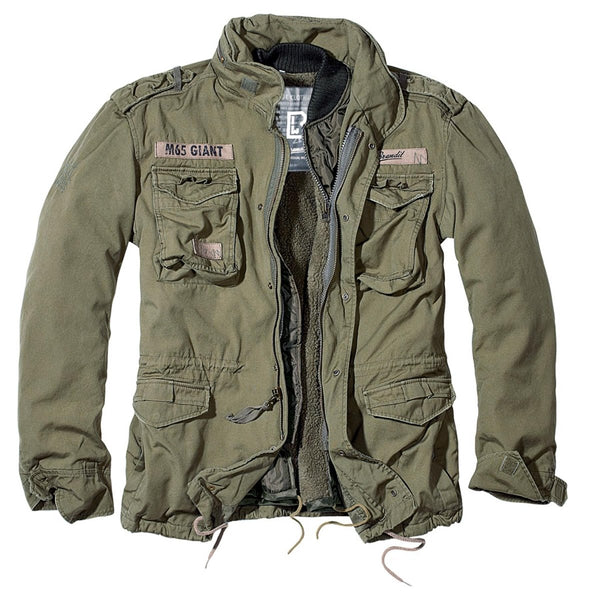 Brandit Classic M65 Giant Jacket Wojskowy styl vintage zdejmowana podszewka oliwka