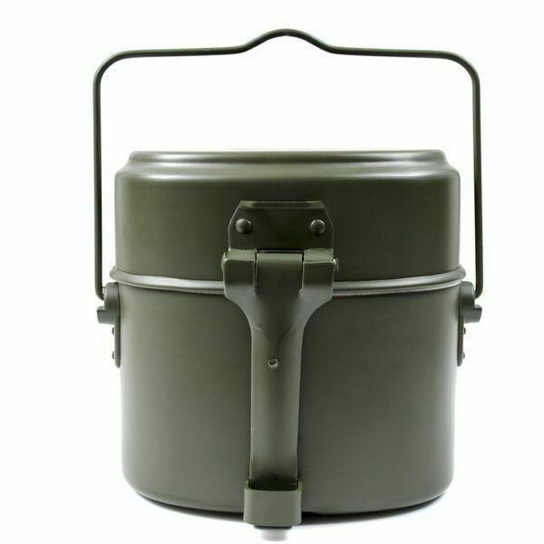 BW Niemcy w stylu armii Mess Mess Kit Aluminium Wojskowy Pot Pic 3 sztuki Zestaw Repro