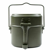 BW Niemcy w stylu armii Mess Mess Kit Aluminium Wojskowy Pot Pic 3 sztuki Zestaw Repro