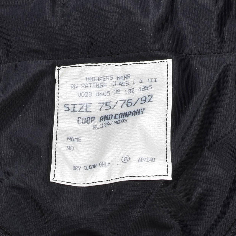 Oryginalne armia brytyjska Royale Navy Class 1 Dress Black Formal Spoders Nowe