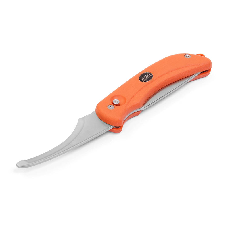 Eka Szwedzki rybak noża g3 gut hook 59 HRC stalowy ostrz Orange Proflex