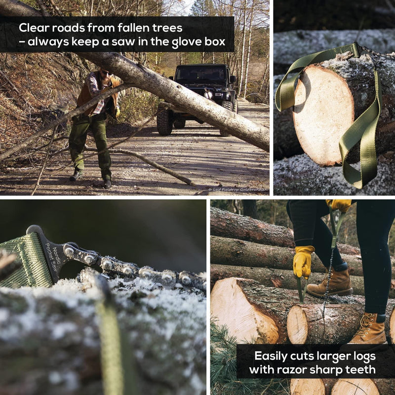 Nordic Pocket Saw Portable Survival Narzędzie Jakość pielęgnacji Łuły łańcuchowe pomarańczowe uchwyty