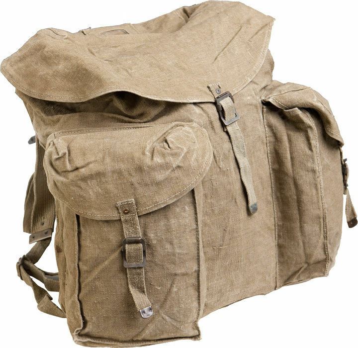 Oryginalny armia włoskiej vintage plecak górski Big Canvas Bag XL Rozmiar