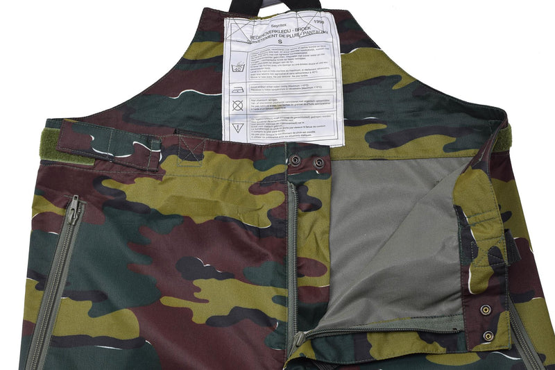 Oryginalne belgijskie wodoodporne spodnie jigsawowe Camo Seyntex deszczowe spodnie