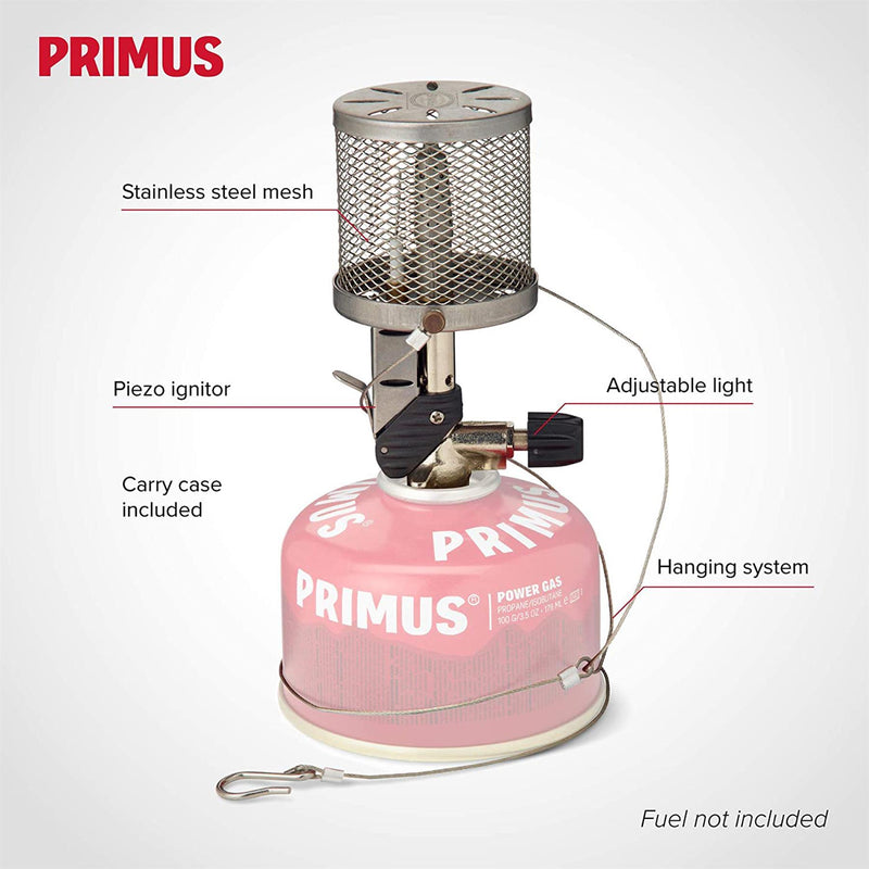 Lampa gazowa Primus Micron Lampa Regulowane, jasny system zawieszenia zapłonu