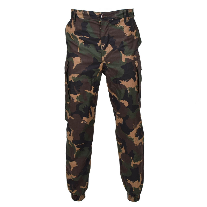 Oryginalne węgierskie wojskowe spodnie letnich pola M1990 Woodland Camo Ripstop Nowe