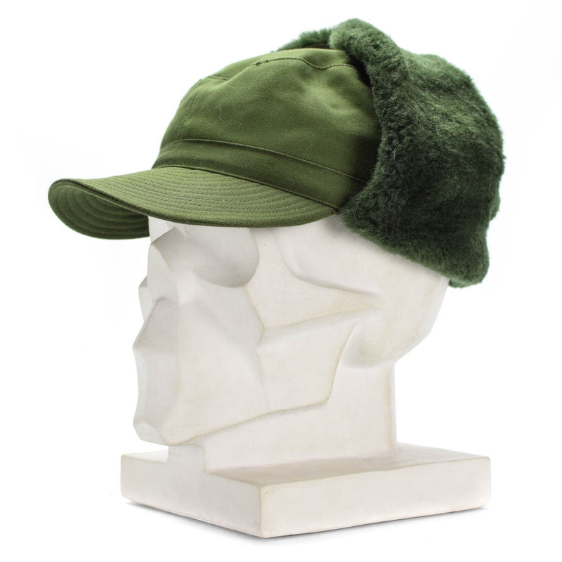 Oryginalny szwedzki szwedzka armia wojskowa Winter Green M59 Combat Field Cap Hat