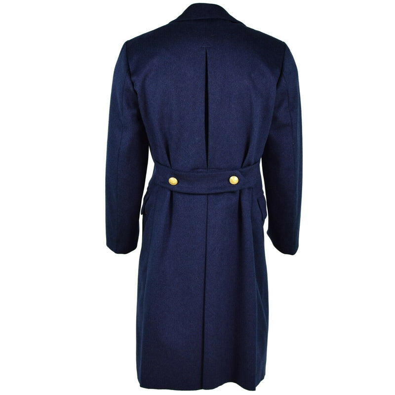 Oryginalny włoska armia wełniana płaszcz Blue wojskowy Air Force Long Coat