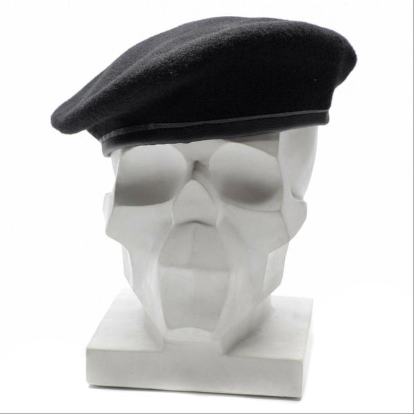 Oryginalny armia niemiecka czarna beret czapka wojskowa czapka wełny nowa nowa