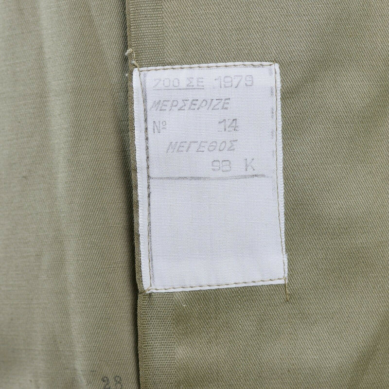 Oryginalny grecki armia deszczu deszcz martwa kurtka wojskowa chino khaki nowa