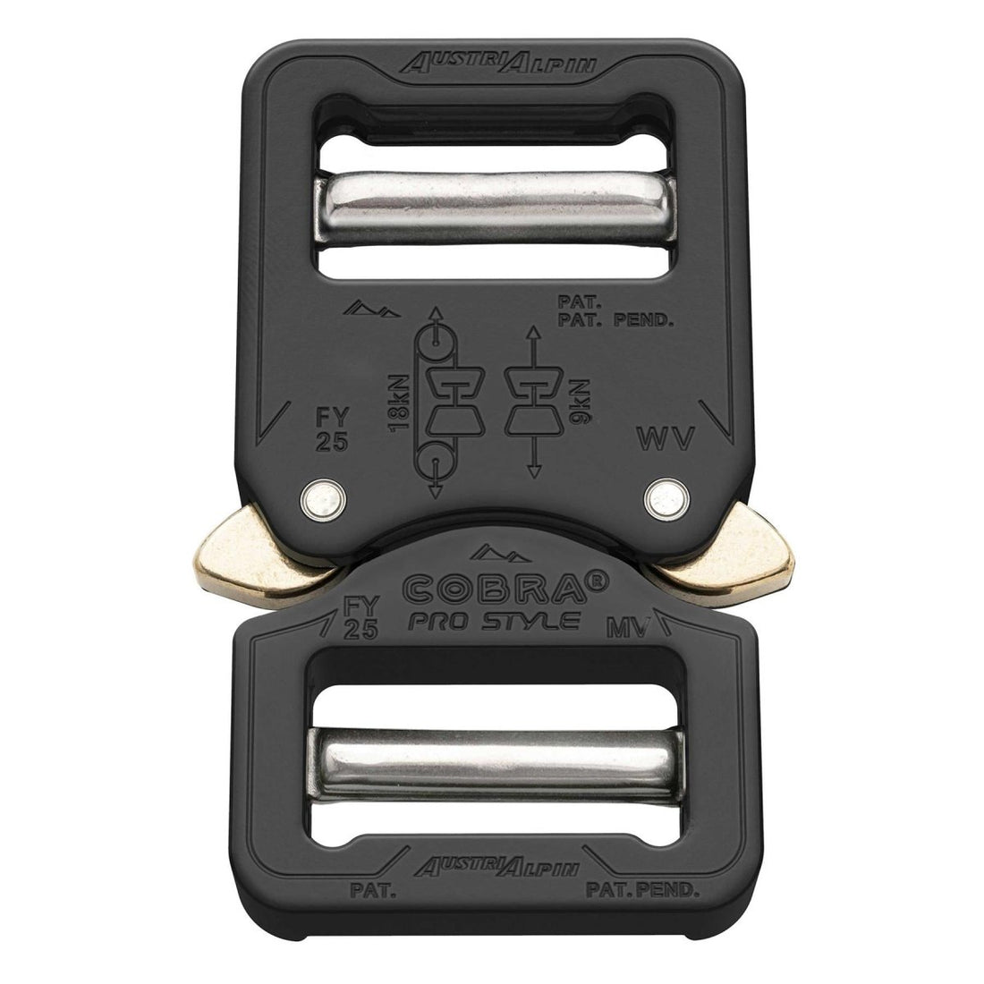Kobra w stylu Cobra Pro Burek 25 mm Szybkie wydawanie ciężkie aluminiowe czarne