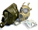 Original Czechoslovakian Czech military M-10 gas mask full set with rubber mask, bag, and accessories from Cold War era