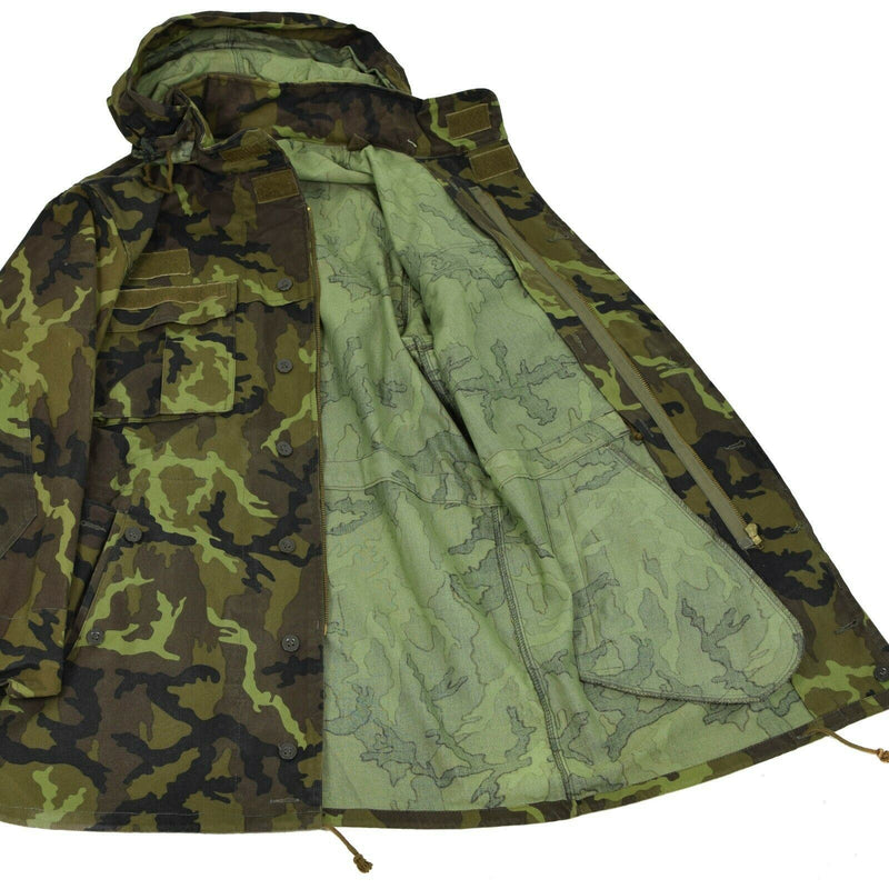 Oryginalny czeski armia wojskowa walka cz 95 Camo Field Jacket Parka Hooded