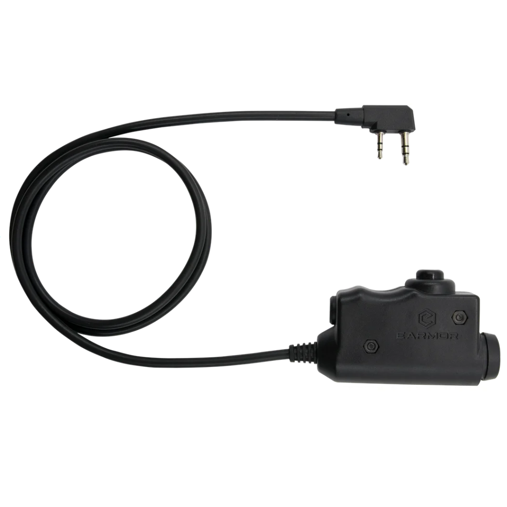 Adapter komunikacyjny EARMOR M51 PTT Kenwood 2-pinowe złącze radiowe, czarny