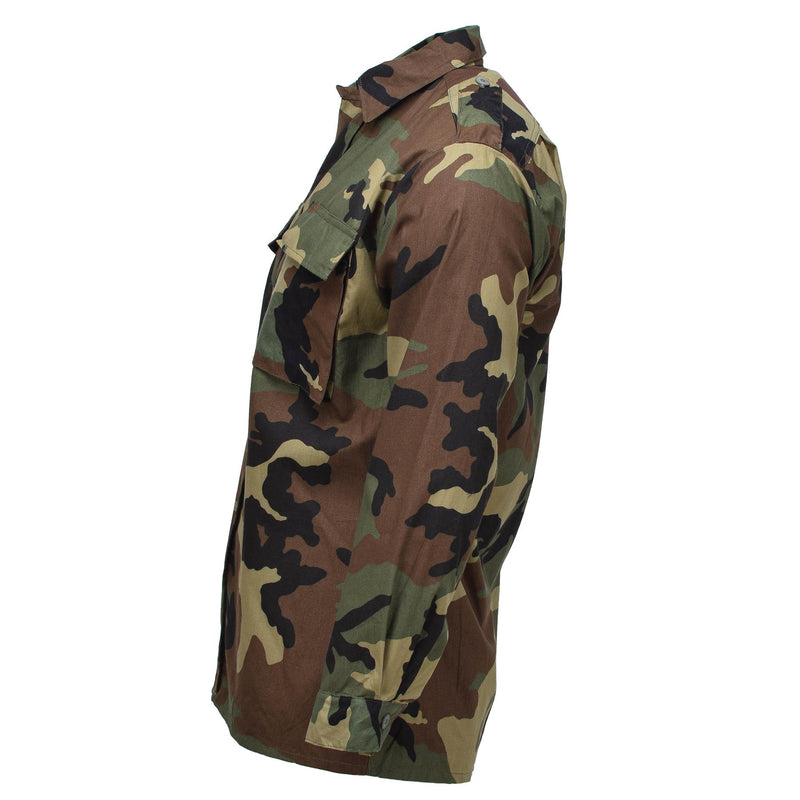 Oryginalny Chorwacki numer wojskowy Koszula Cotton BDU Woodland Camo Army SURPLUS NOWOŚĆ