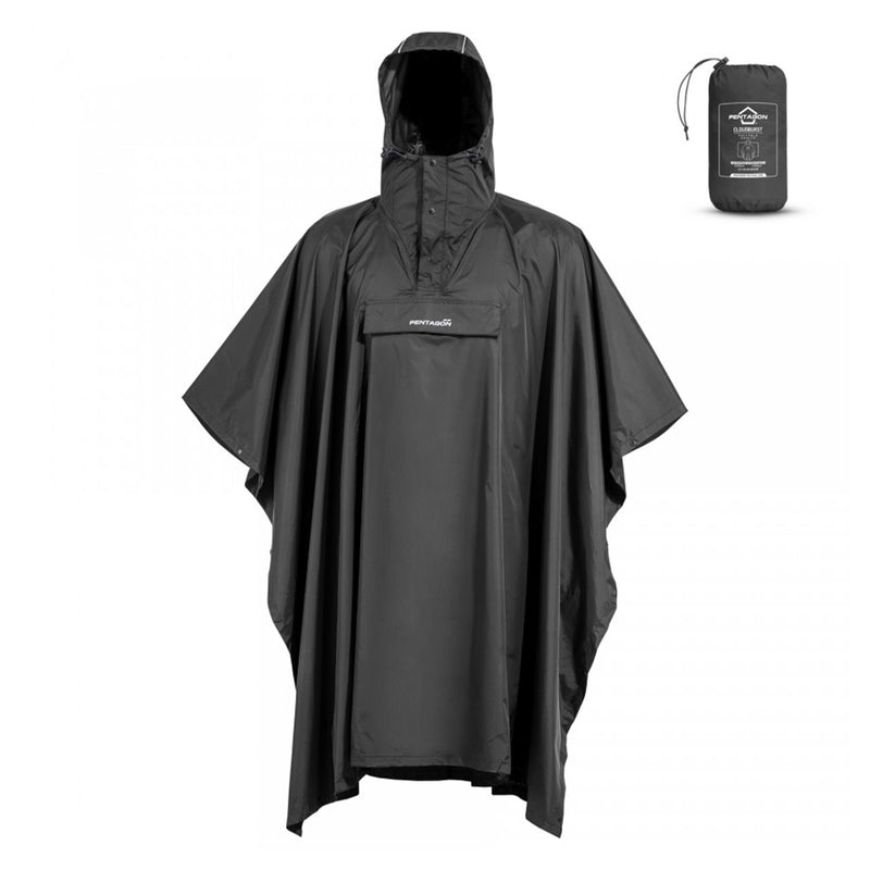 Pentagon CloudBurst Paknable Poncho Waterproof Oddychające oddychające detale odblaskowe