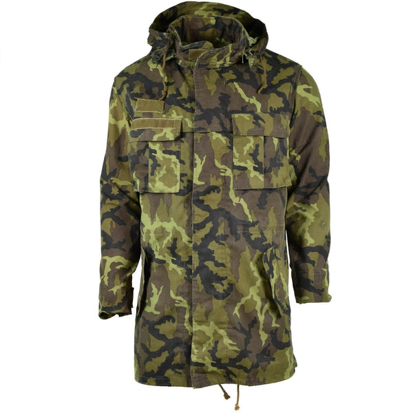 Oryginalny czeski armia wojskowa walka cz 95 Camo Field Jacket Parka Hooded