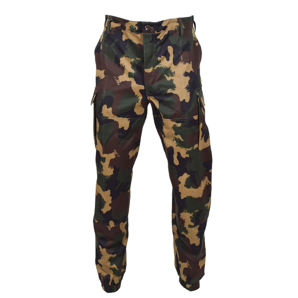 Oryginalne węgierskie oddziały wojskowe Pants M1990 Woodland Camo wzmocniono nowe